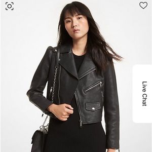 Michael Kors Leather Moto Jacket - Like New!